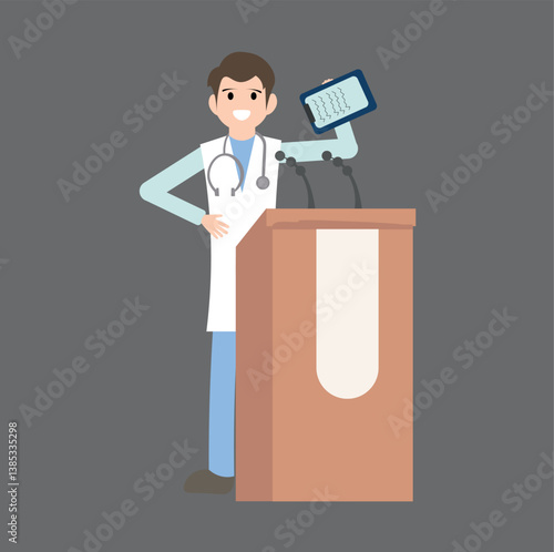 doctor presenting at symposium
