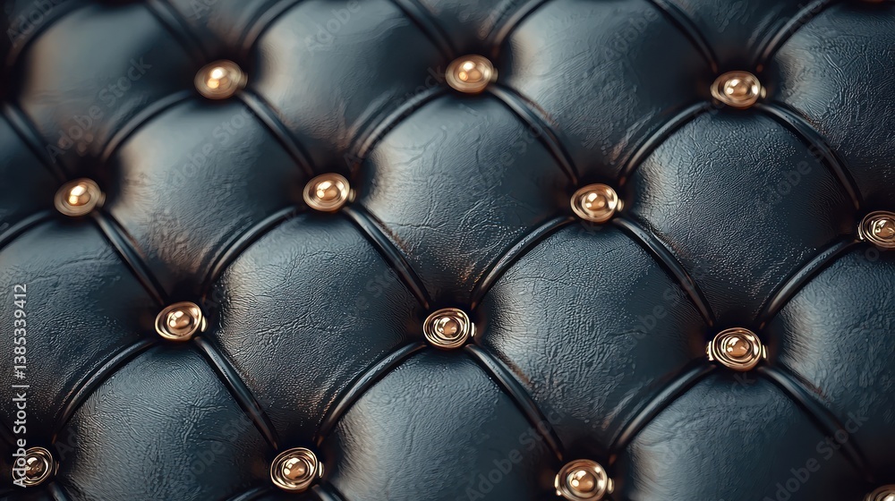 Obraz premium Dark leather tufted upholstery texture background