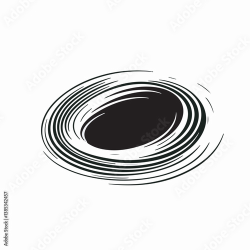 Swirling vortex lines create dynamic tunnel monochrome design