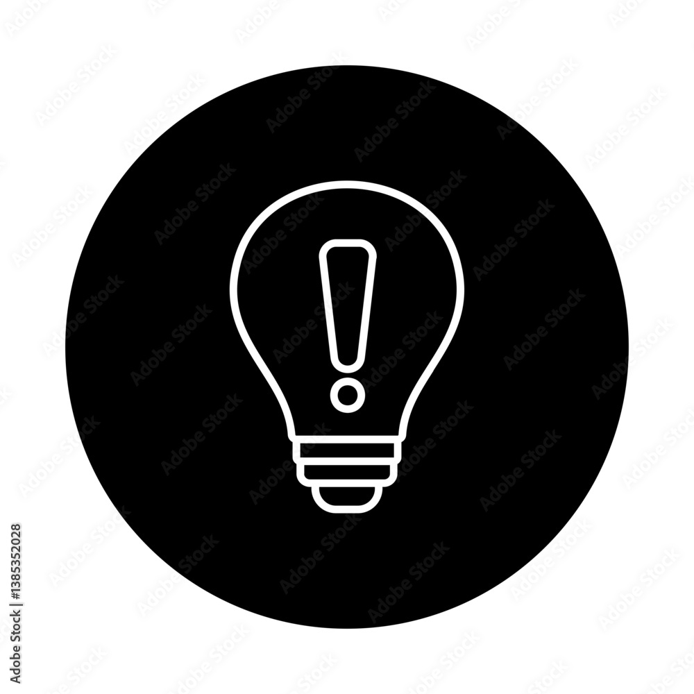 Light Bulb with an Exclamation Mark Light Bulb with an Exclamation Mark