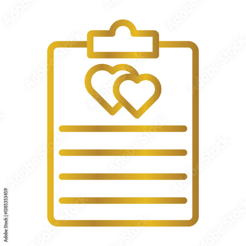 Guest List  Color gradient illustration vector icon which can easily modify or edit 
