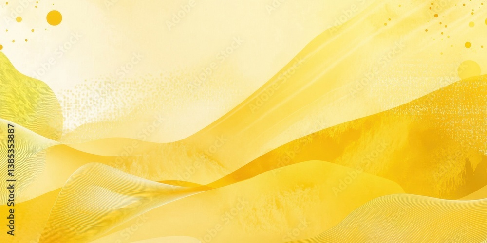 Obraz premium A vibrant yellow abstract background featuring soft flowing artistic elements