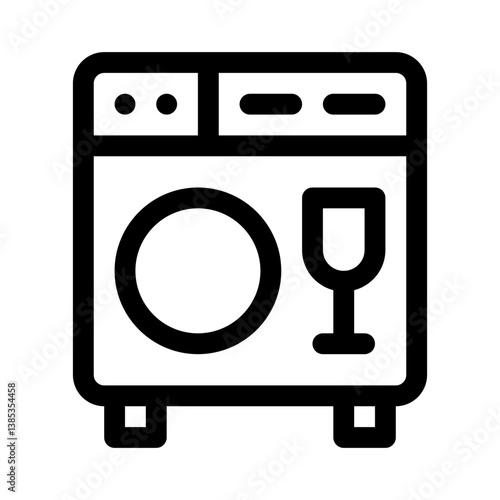 dishwasher line icon