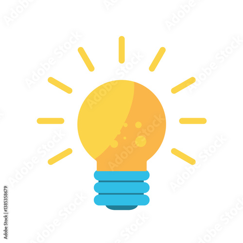 Obraz na płótnie glowing light bulb - vector icon w salonie
