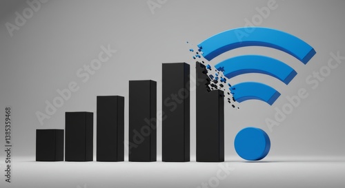 Interrupted connectivity: A visual representation of unreliable wireless access