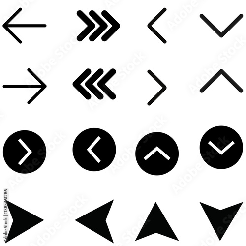 arrow icons set svg format