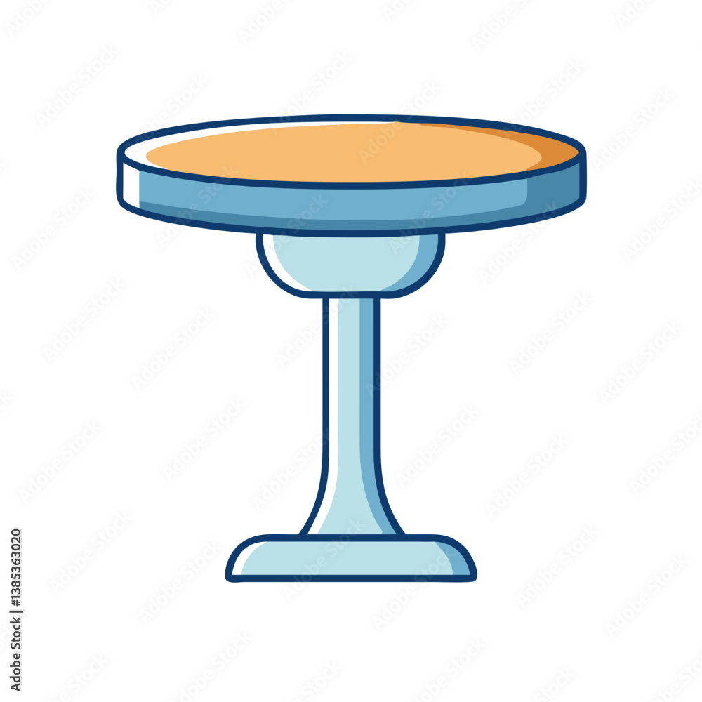 Illustration of a round side table accent table pedestal table for home decor and furniture design ideas Illustration of a round side table accent table pedestal table for home decor and furniture design ideas