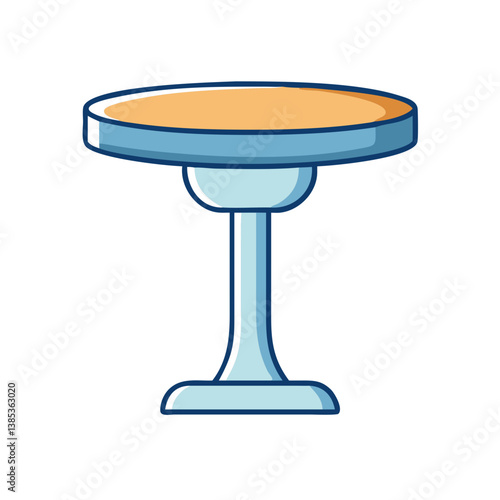 Illustration of a round side table accent table pedestal table for home decor and furniture design ideas