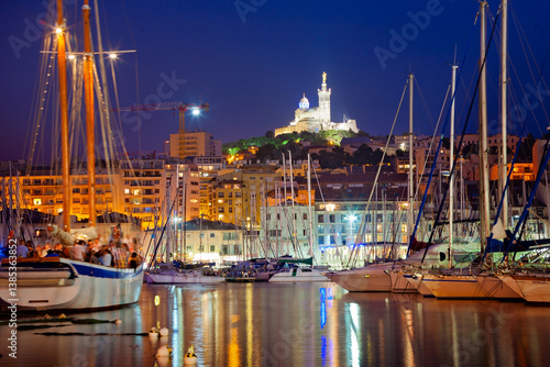Wallpaper Mural Panoramic view of Marseille at twilight, France Torontodigital.ca