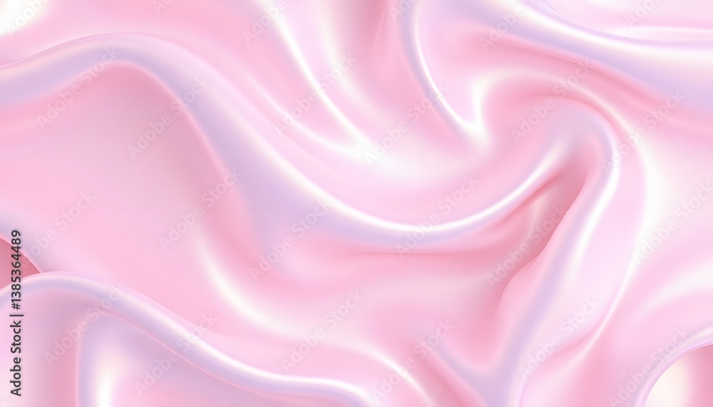 Obraz premium Silver holographic foil. Abstract chrome waves background.