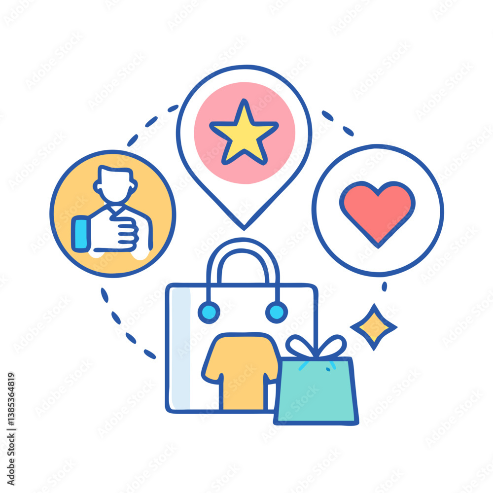 Fototapeta premium Dynamic Brand Loyalty Icon