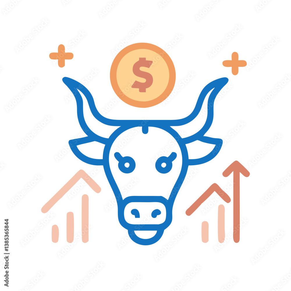 Fototapeta premium Bull Market Icon