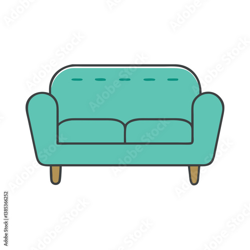 Turquoise sofa couch furniture living room seating home decor stylish interior design apartment comfy 100
