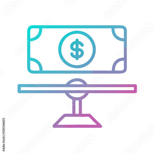  Modern Business Cash Balance Icon