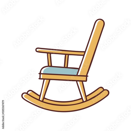 Find rocking chair illustration vector graphic for furniture design and home decor projects online now here