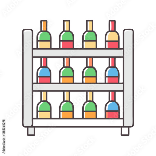 Wine rack storage shelf cellar organizer display stand for bottles of wine and spirits home bar furniture design