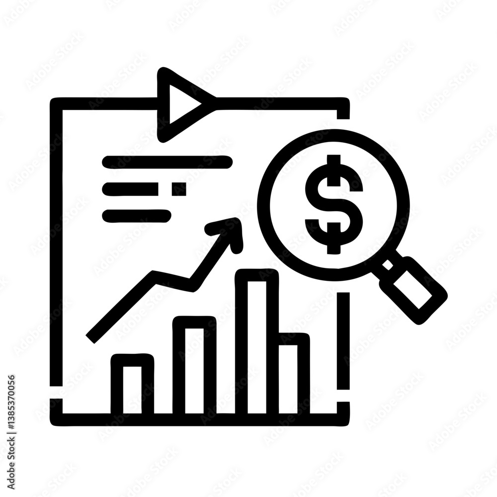 Professional Business Forecasting Icon Professional Business Forecasting Icon