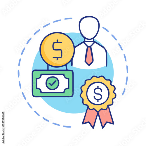  Innovative Business Grant Icon Illustration