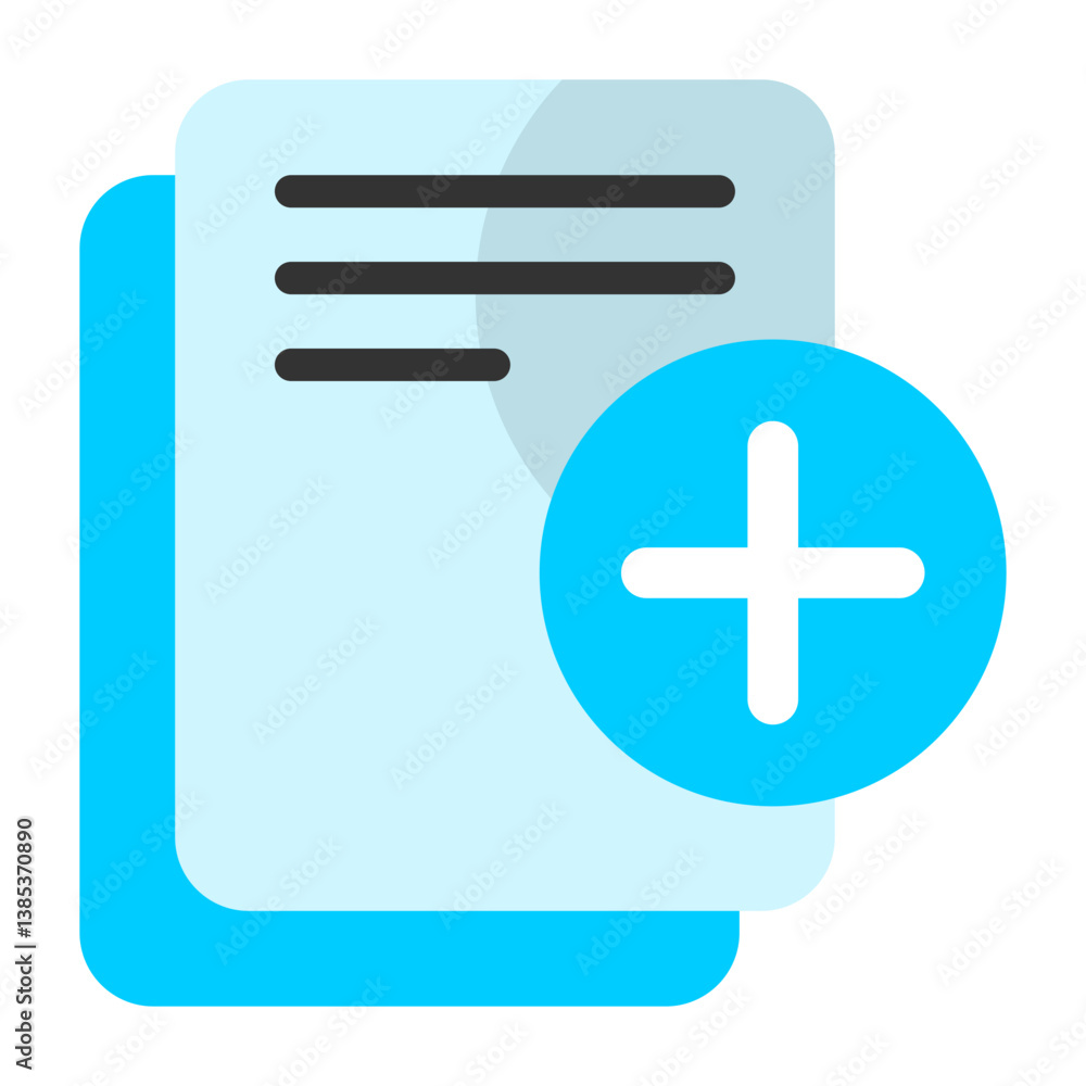 Obraz premium Add Document Flat Icon
