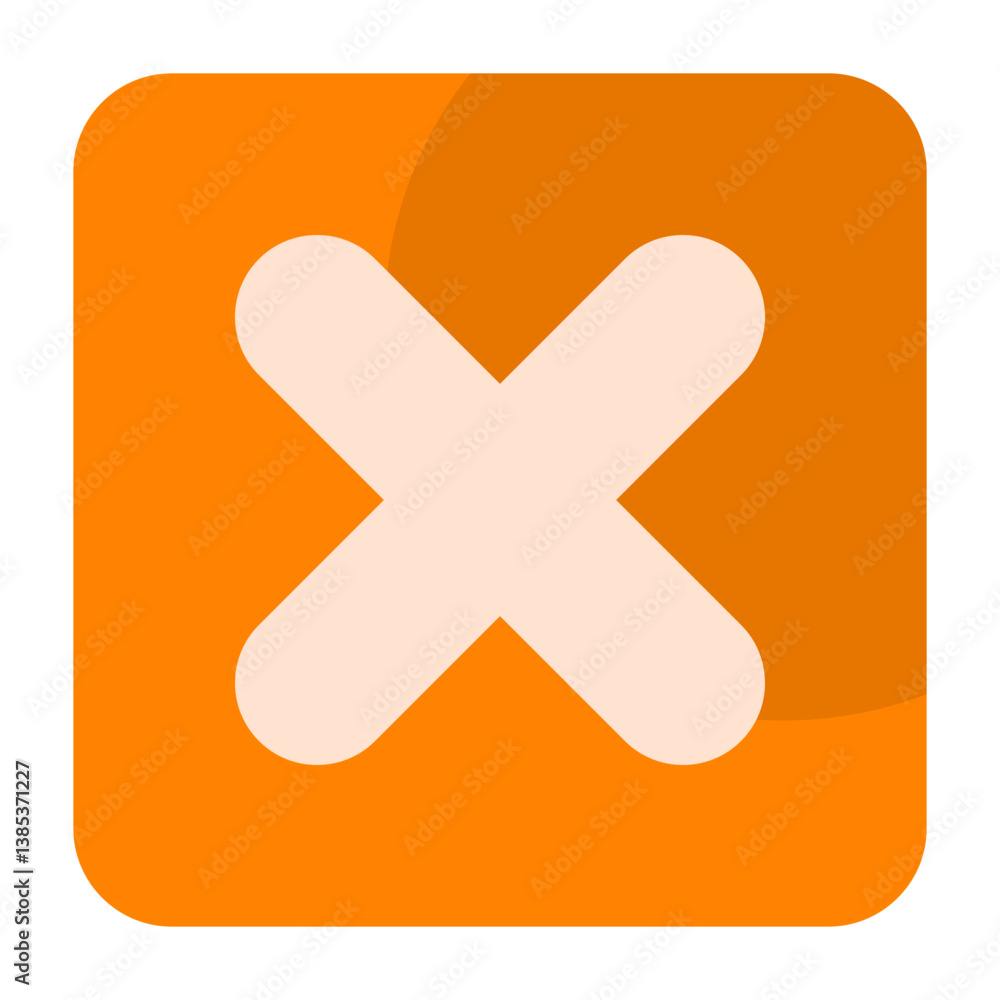 Obraz premium Crossmark Flat Icon