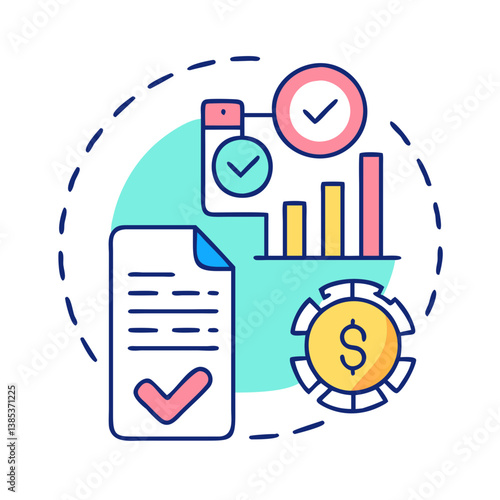  Dynamic Impact Assessment Tool Icon for Business