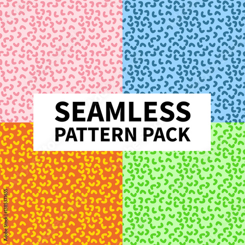 abstract seamless pattern set in various color 
