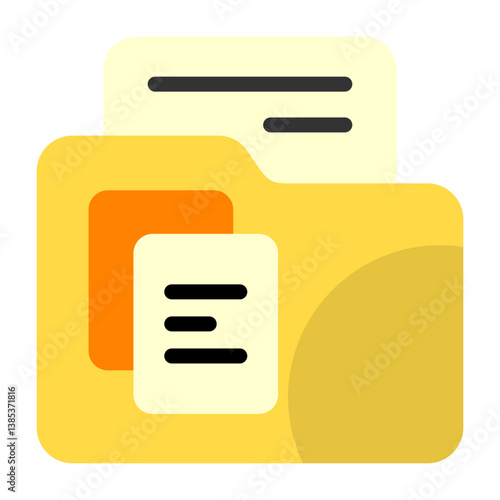 Copy Folder Flat Icon