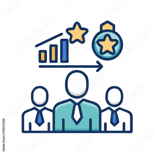  Business Leadership Evaluation Icon
