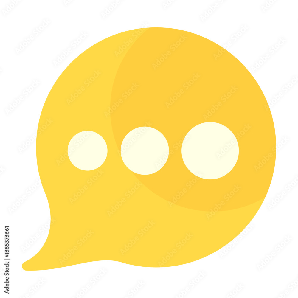 Fototapeta premium Typing Indicator Flat Icon