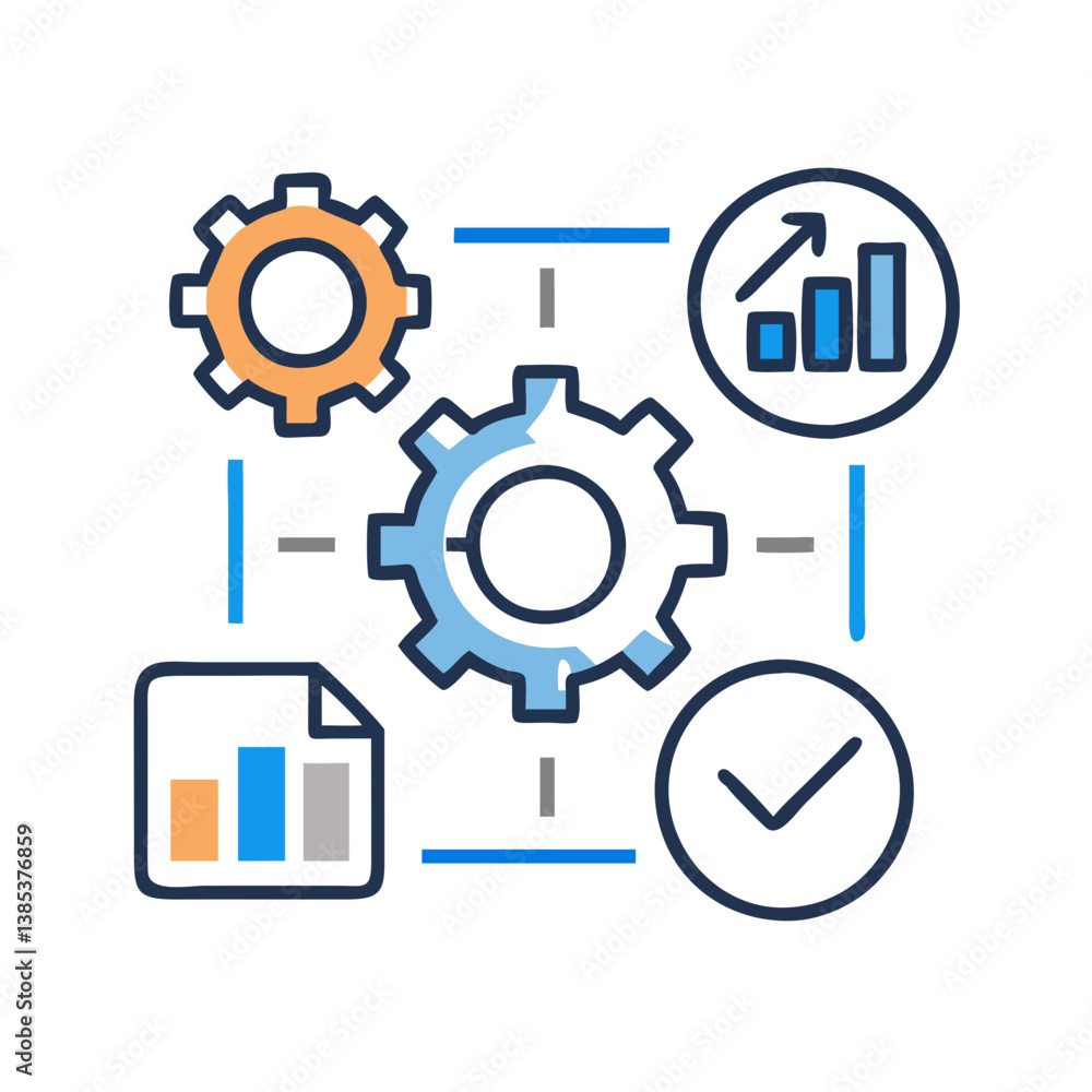 Business Process Management Tools Icon Business Process Management Tools Icon