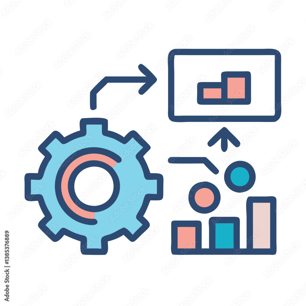 Key Business Process Management Tools Icon Key Business Process Management Tools Icon