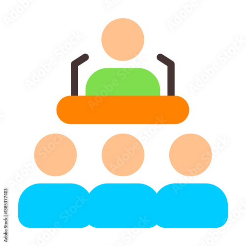 Public Speaking Flat Icon