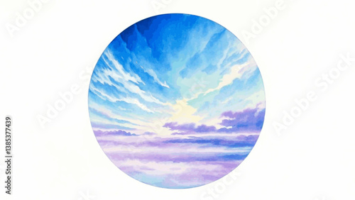 Skyward brushstrokes sky isolated watercolor vector illustration svg