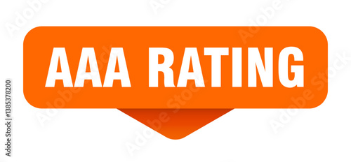 aaa rating sticker. aaa rating sign on transparent background
