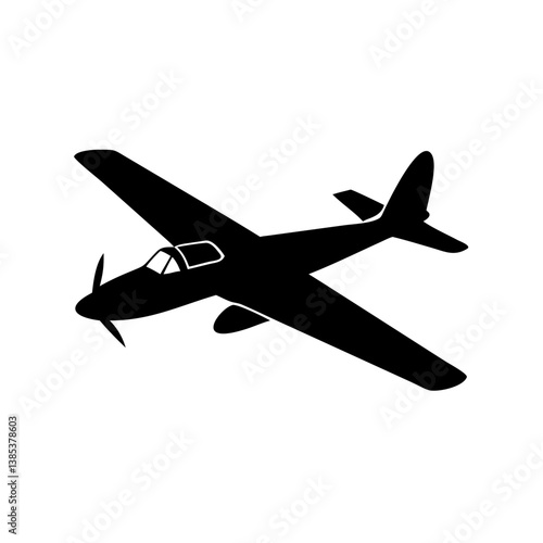 model airplane icon, model airplane silhouette vector illustration-simple silhouette illustration of model airplane, perfect for model airplane logos and icons