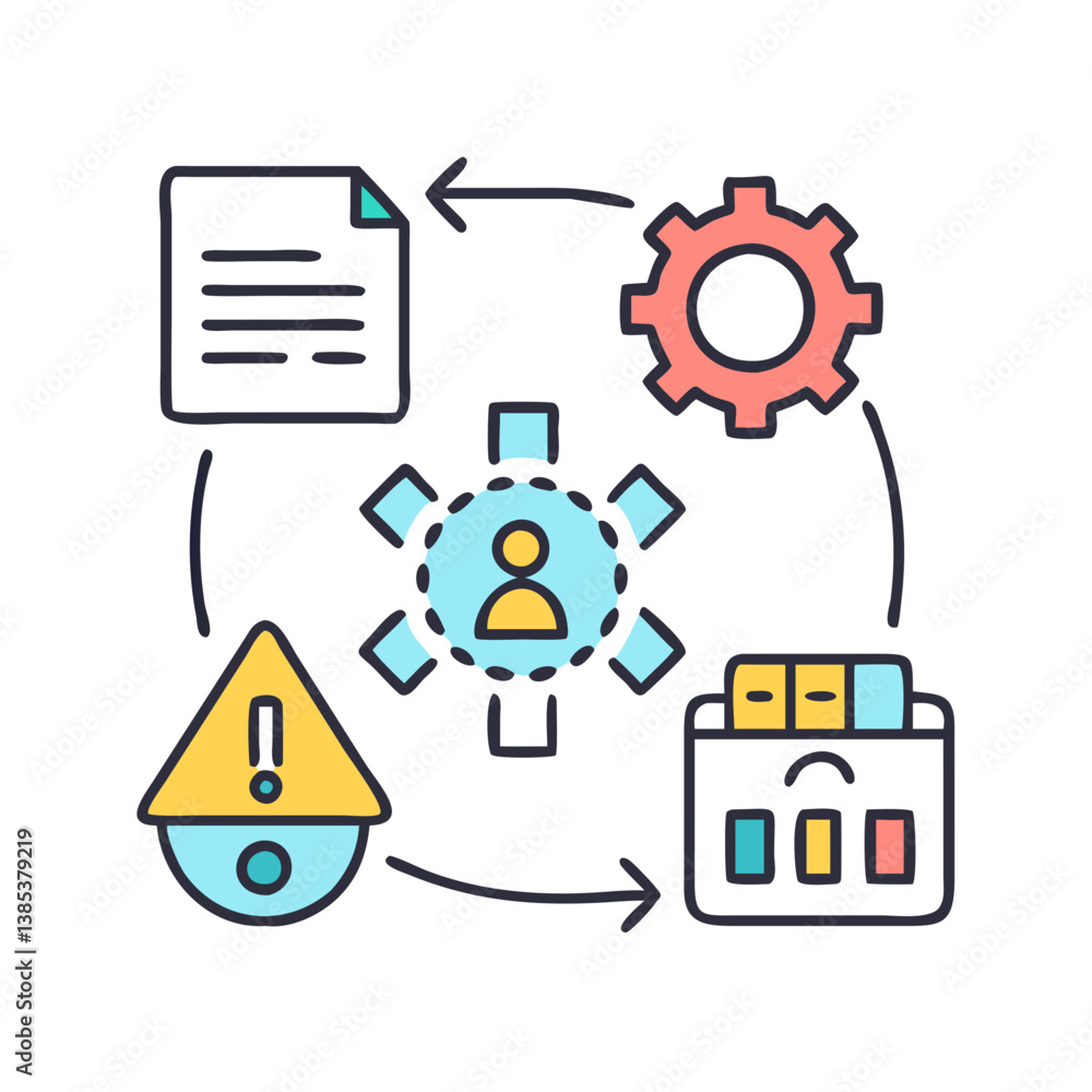 Business Risk Management Framework Icon Business Risk Management Framework Icon