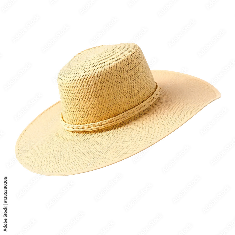 Elegant Beige Straw Sun Hat with Wide Brim Elegant Beige Straw Sun Hat with Wide Brim