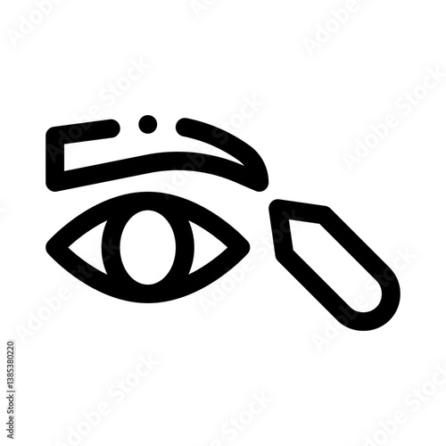 eyebrow pencil line icon