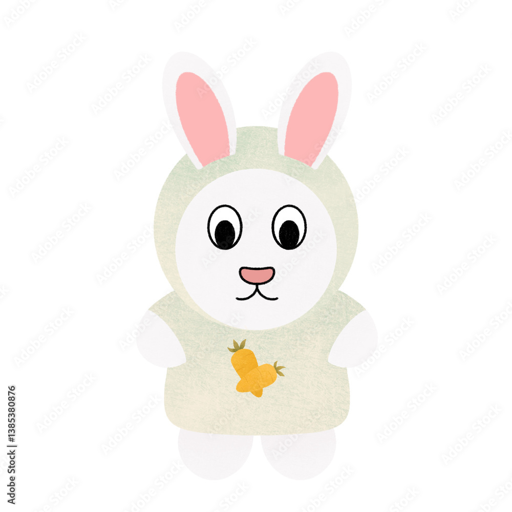 Obraz premium Cute rabbit cartoon illustration