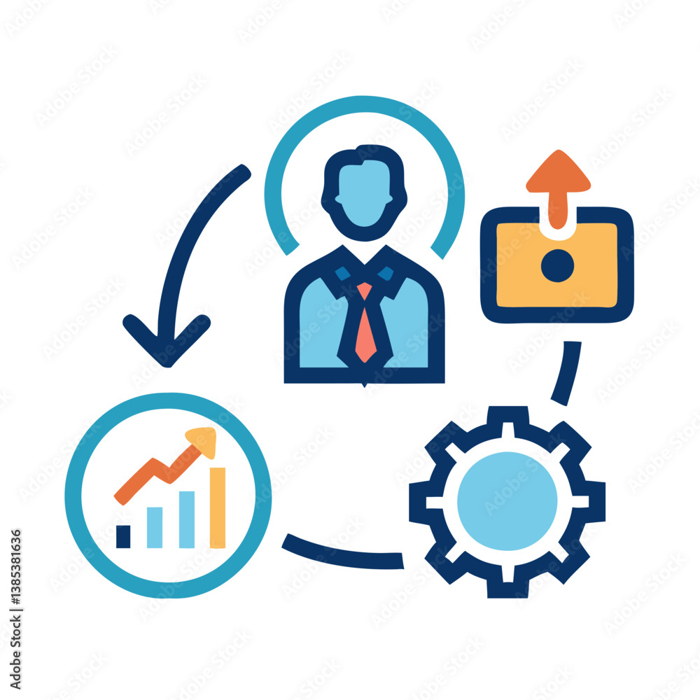 Comprehensive Business Transformation Icon Comprehensive Business Transformation Icon