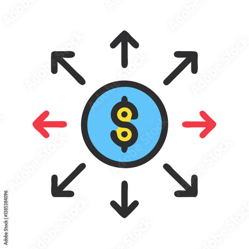  Dynamic Cash Outflow Icon