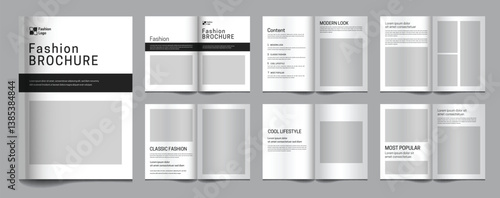 Fashion Template Design Minimal Look book Layout, brochure, catalog