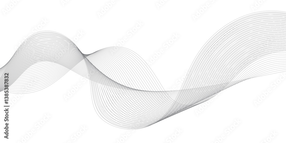Abstract grey white wave lines dynamic flowing colorful light isolated background. illustration design element in concept of music, party, technology, modern, wallpaper, business card, banner, flyers Abstract grey white wave lines dynamic flowing colorful light isolated background. illustration design element in concept of music, party, technology, modern, wallpaper, business card, banner, flyers