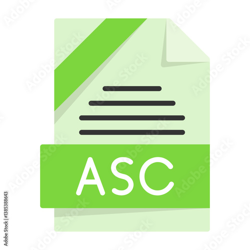 ASC File Format Flat Style Icon
