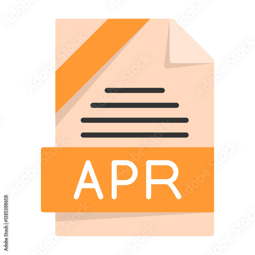 Apr File Format Flat Style Icon
