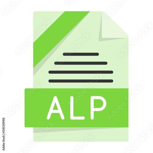 AUP File Format Flat Style Icon