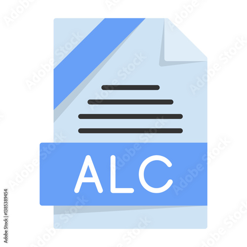 ALP File Format Flat Style Icon