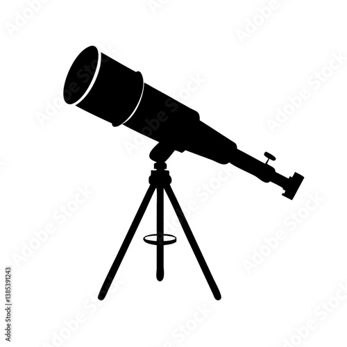 telescope icon, telescope silhouette vector illustration-simple silhouette illustration of telescope, perfect for telescope logos and icons