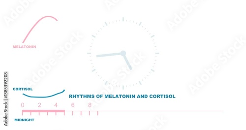 Fluctuation of the hormone cortisol and melatonin concentration in humans during the course of a day. Circadian secretion