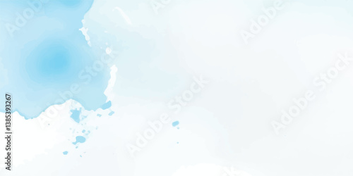 Soft Sky Whispers – A Gentle Watercolor Composition in Cool Blues, Brushed Lightly on Wet White Paper to Create a Floating, Atmospheric Texture of Peace